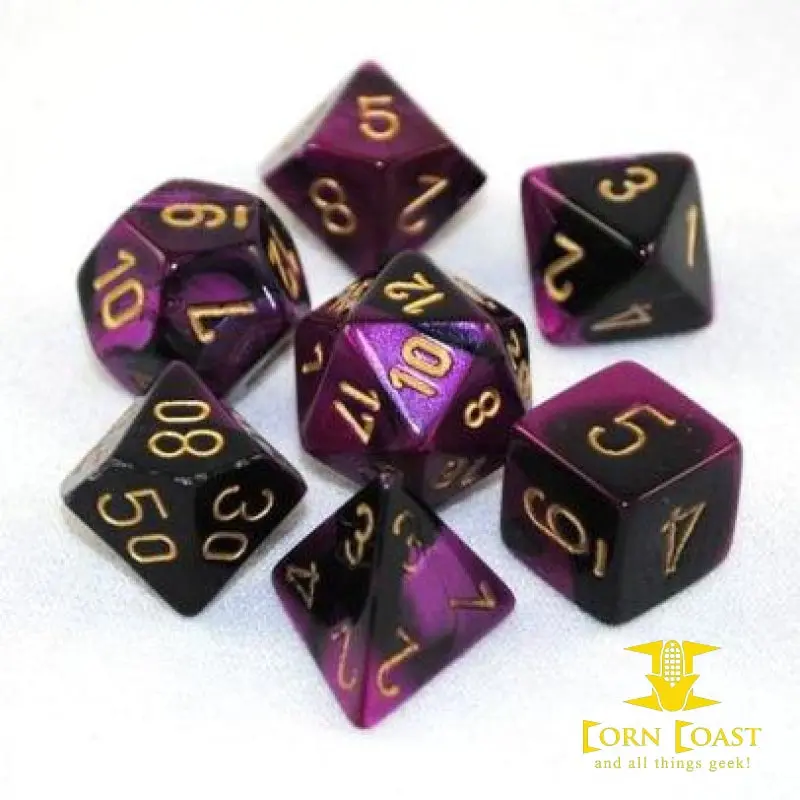 Chessex Gemini Black-Purple/Gold 7-Die Set 1
