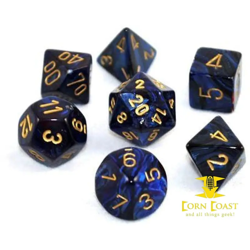 Chessex Scarab Royal Blue/Gold 7-Die Set 1