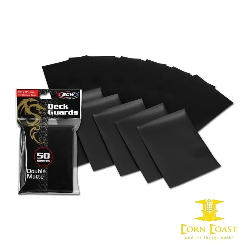 Matte Black Deck Guards 50 Sleeves 1