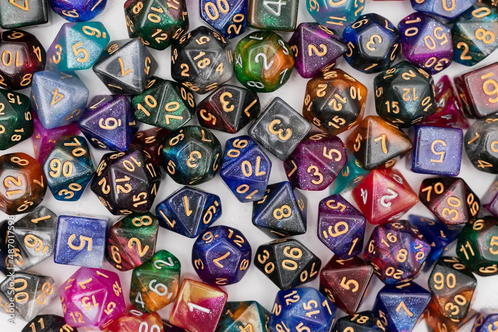 7 Piece D&D Rpg Dice Set (W/Carrying Bag) 1