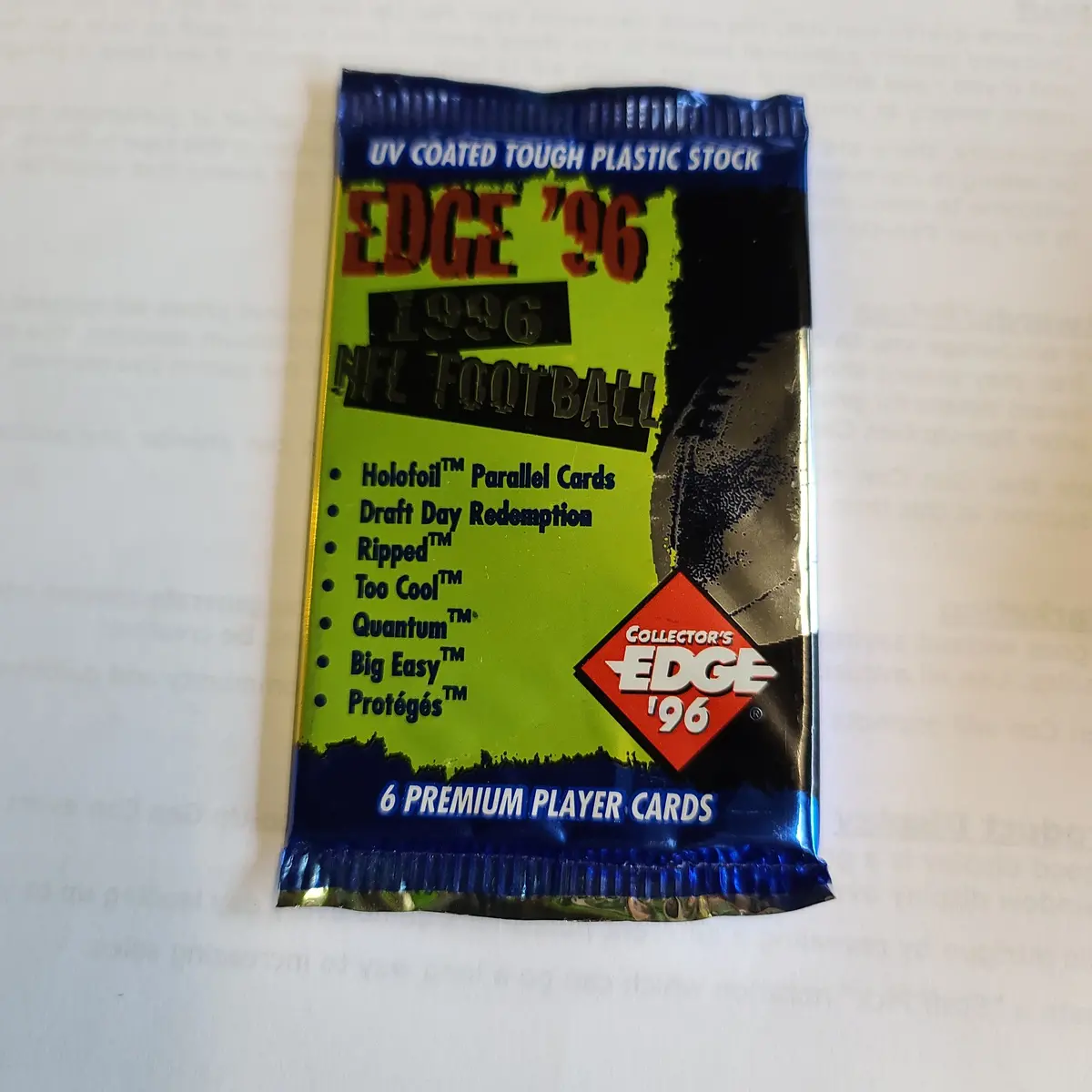 1996 Collectors Edge Football Packs 1