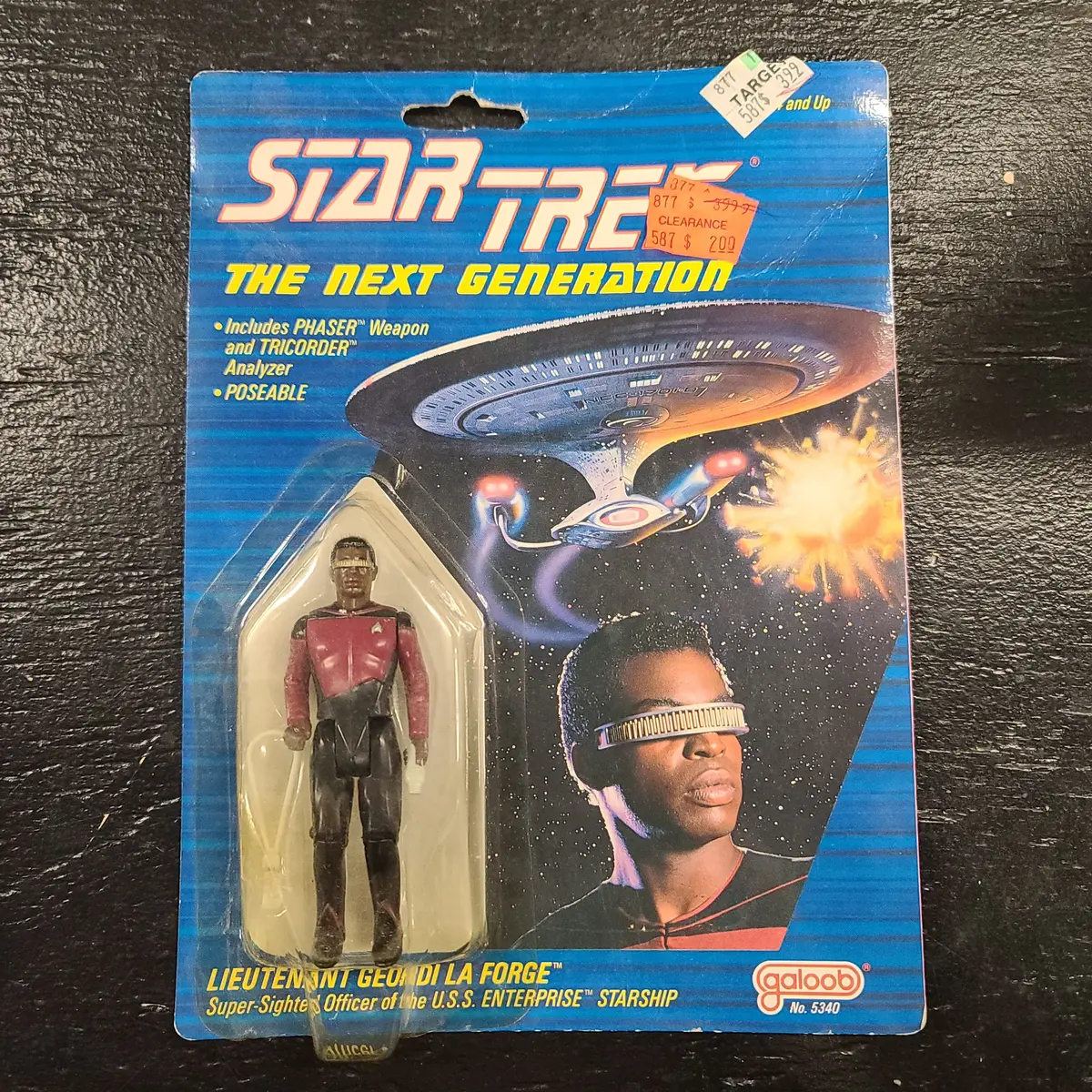Vintage Star Trek: The Next Generation Lieutenant Geordi La Forge Galoob Action Figure 1