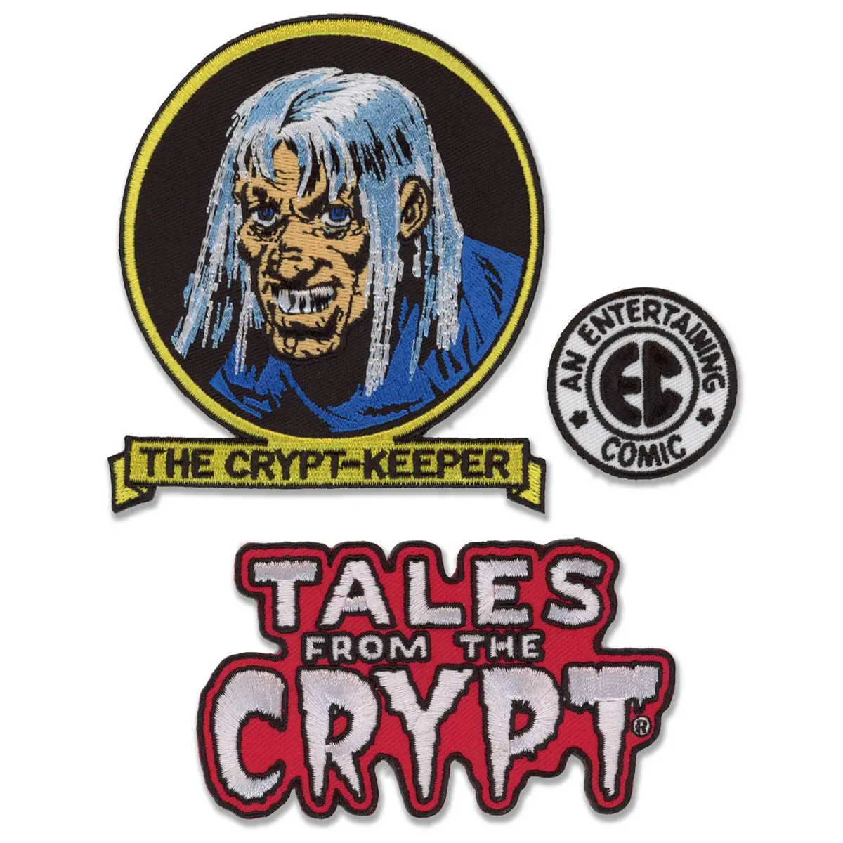 Ec Comics "Tales From The Crypt" Embroidered Patch Set 2