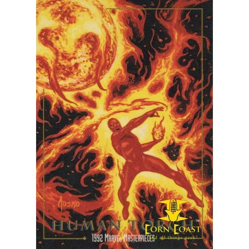 1992 Marvel Masterpieces Sky Box Human Torch #31 1