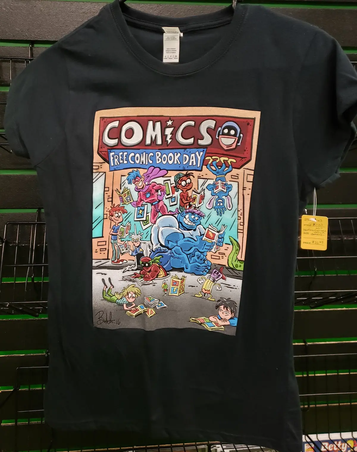 Free Comic Book Day Black Women's Shirt Size S 1