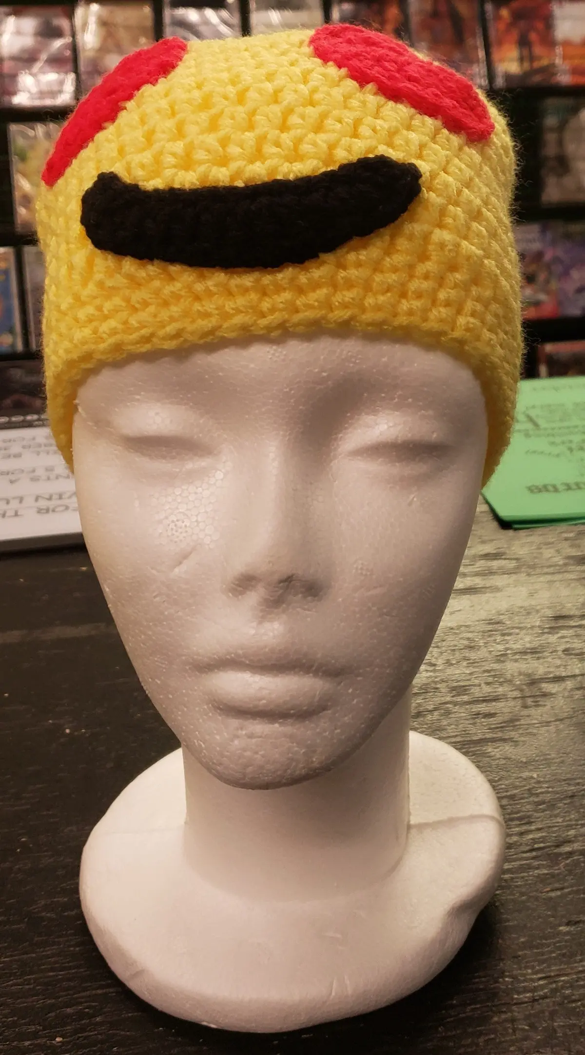 Heart Eyes Emoji Adult Knitted Winter Hat 1