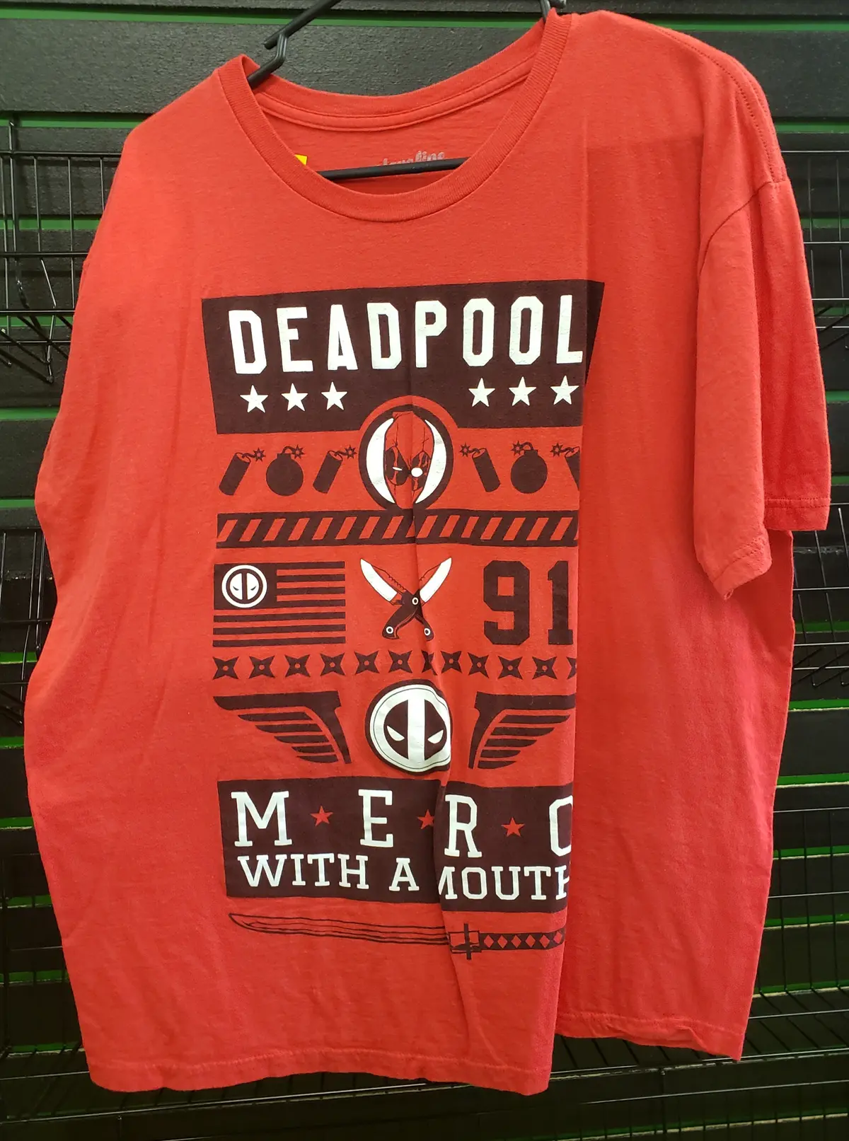 Deadpool Merc With A Mouth Red Shirt Size Xl 1