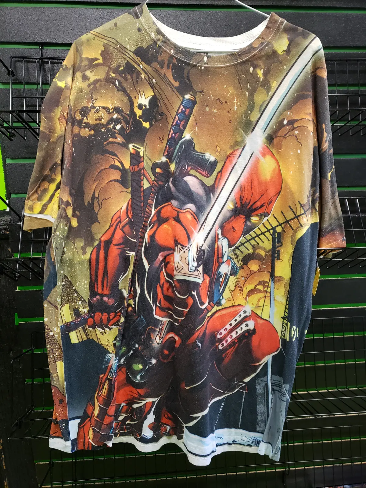 Deadpool All Over Print Cotton T-Shirt Size Xl 1