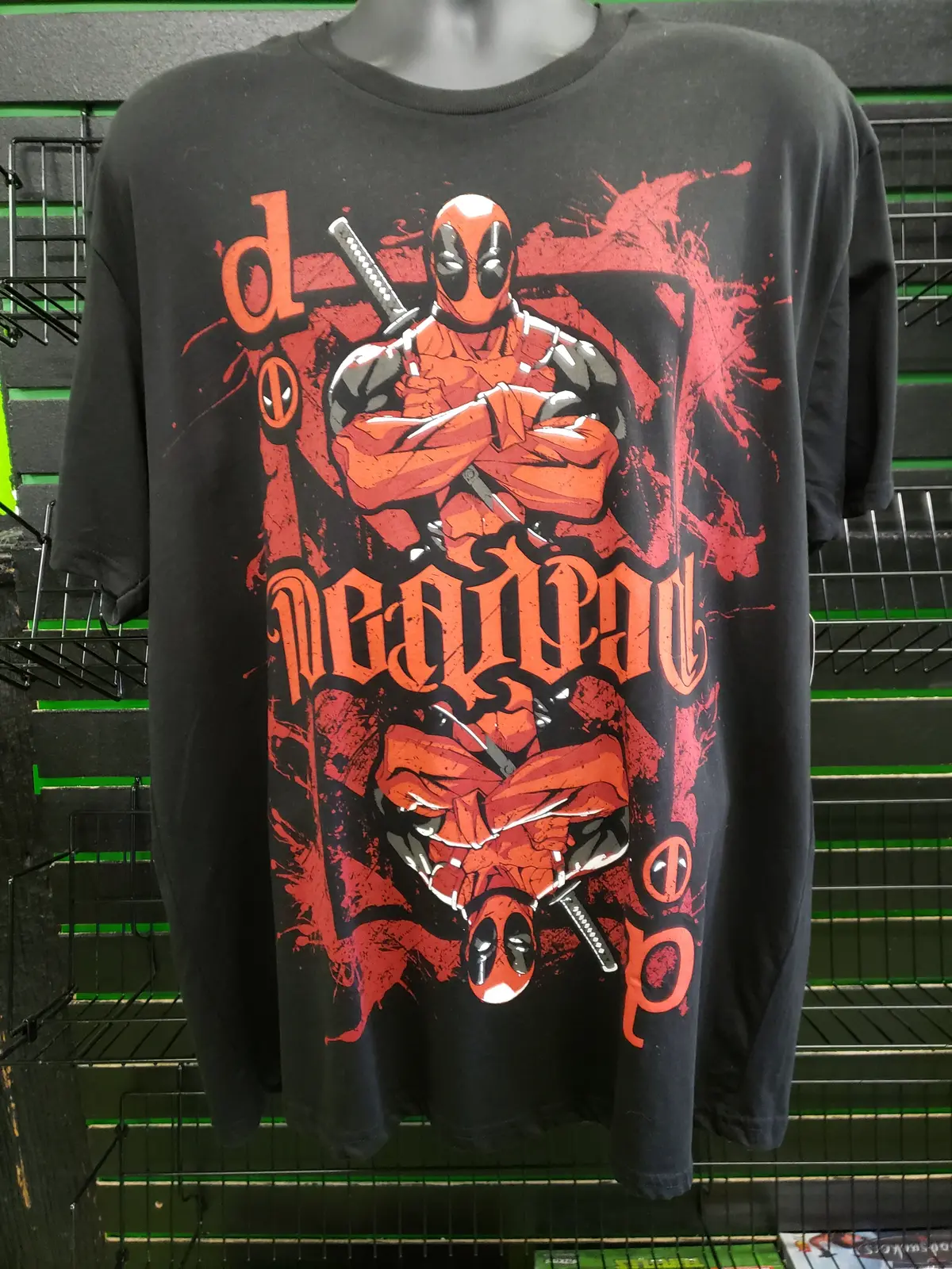 Deadpool Playing Card Shirt Size Xl 1