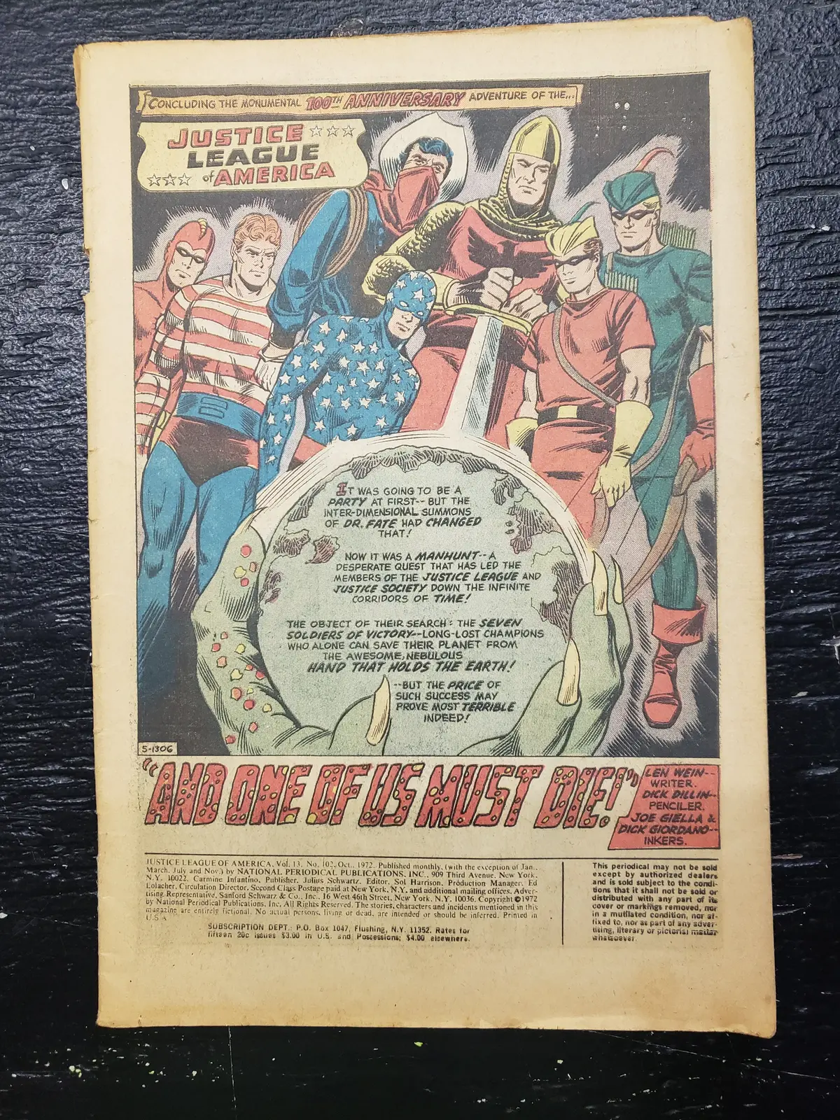 Justice League Of America (Vol 1) #102 Fr 1