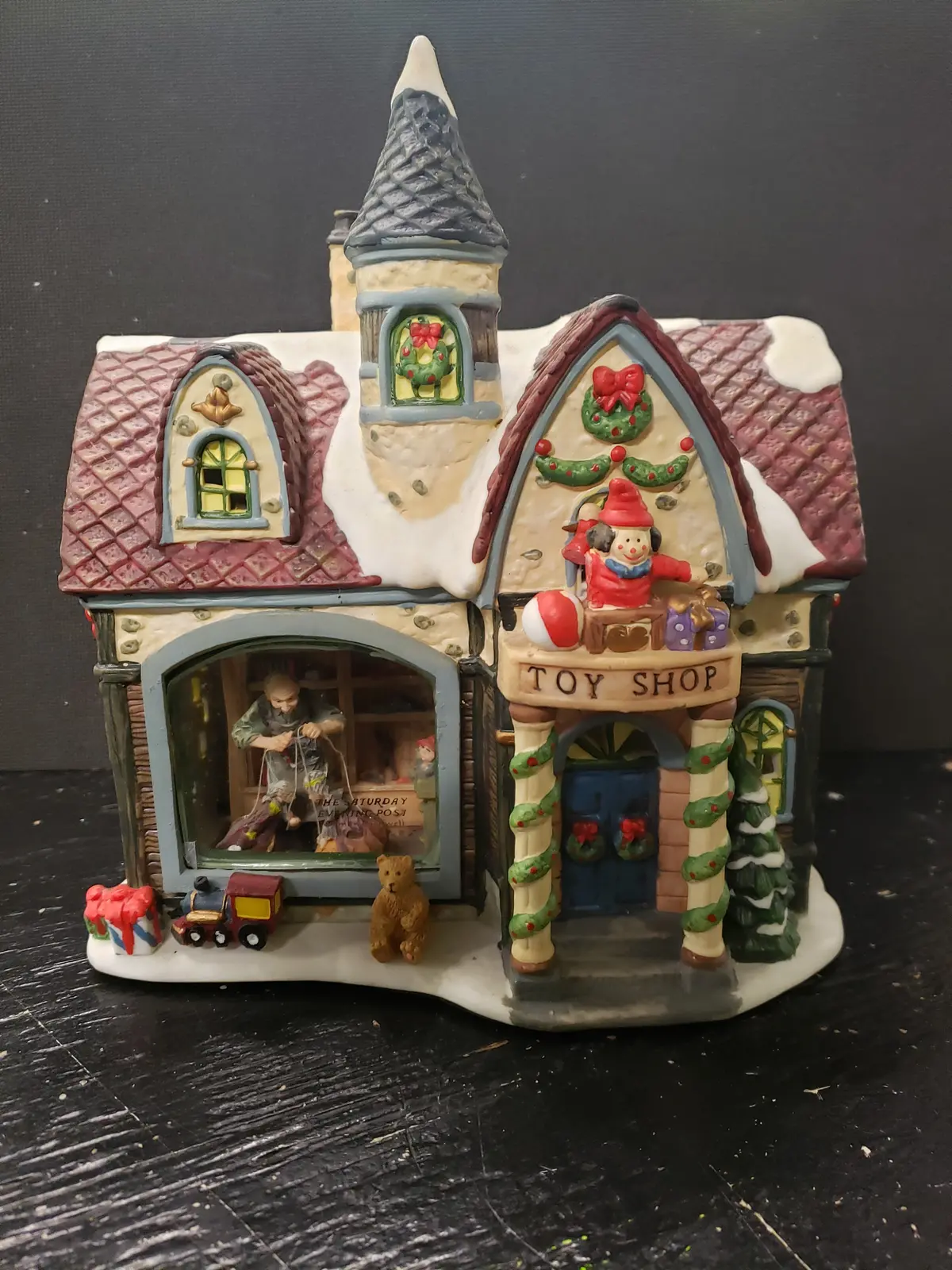 Norman Rockwell "Puppet Maker" Ceramic Building 1