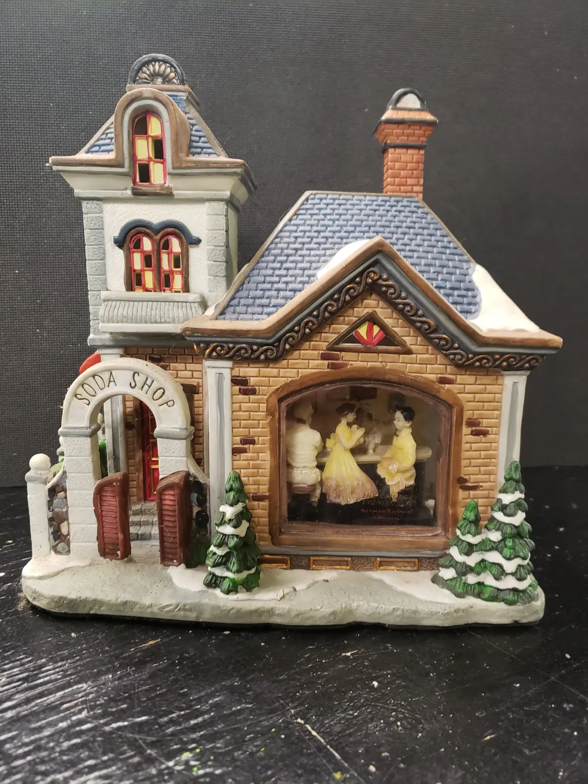 Norman Rockwell "After The Prom" Ceramic Building 1