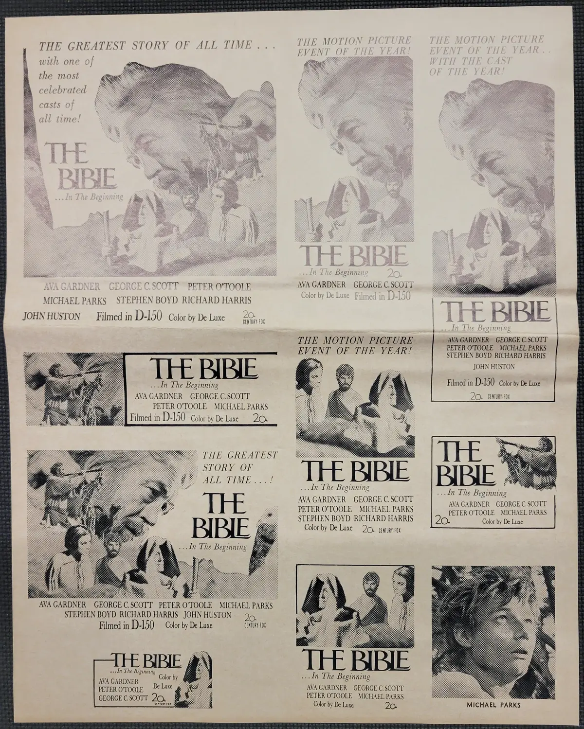 "The Bible" Original Movie Ad Clip Art Print 1