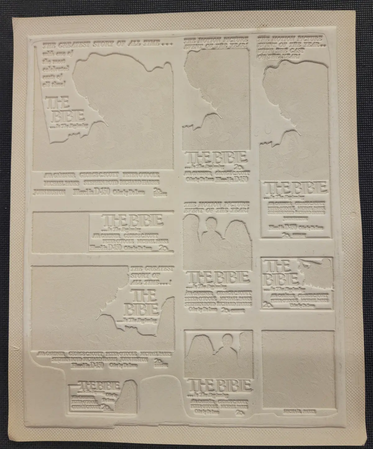 "The Bible" Original Movie Ad Clip Art Print And Ad Mat Mold 1