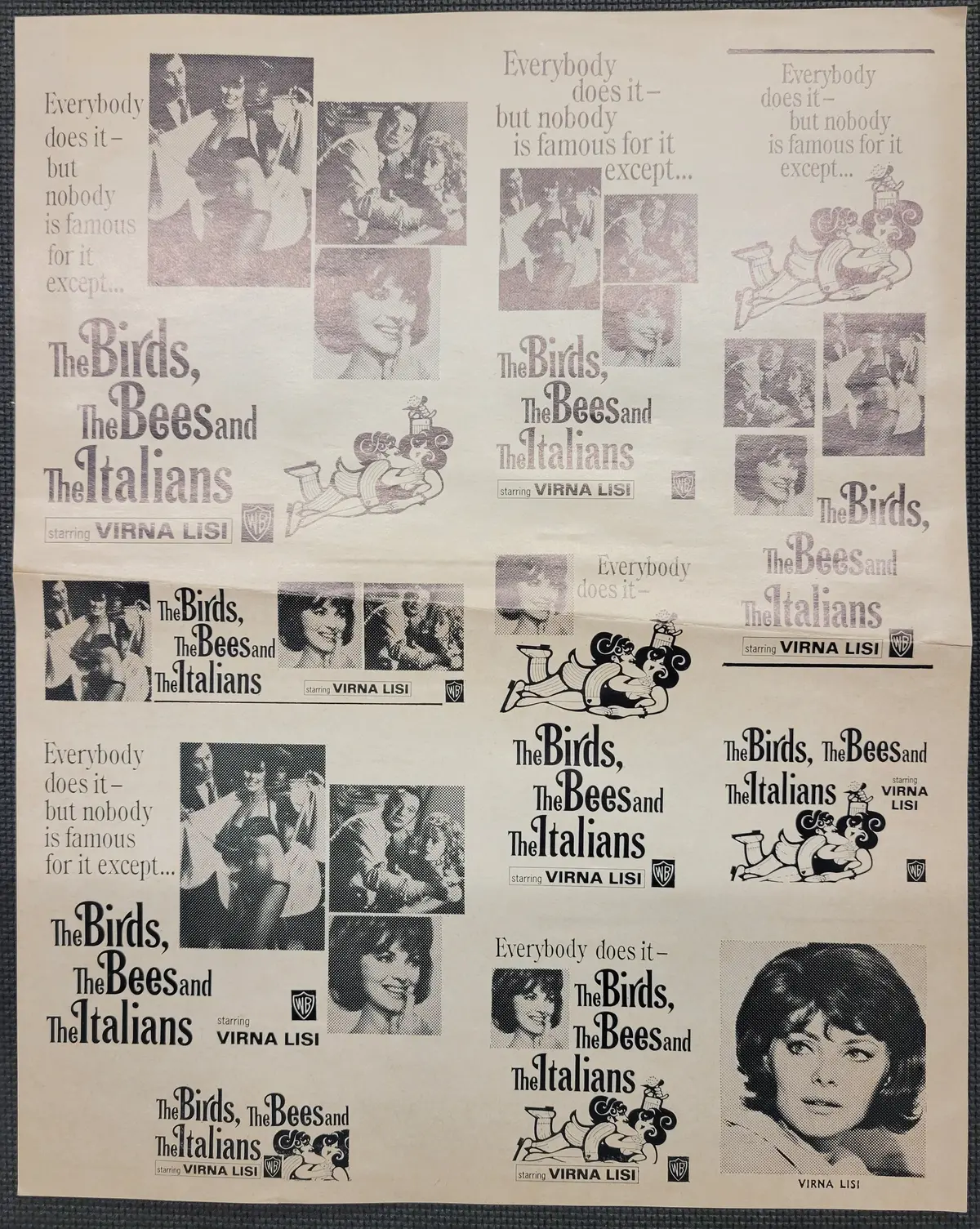 "The Birds, The Bees, And The Italians" Original Movie Ad Clip Art Print 1