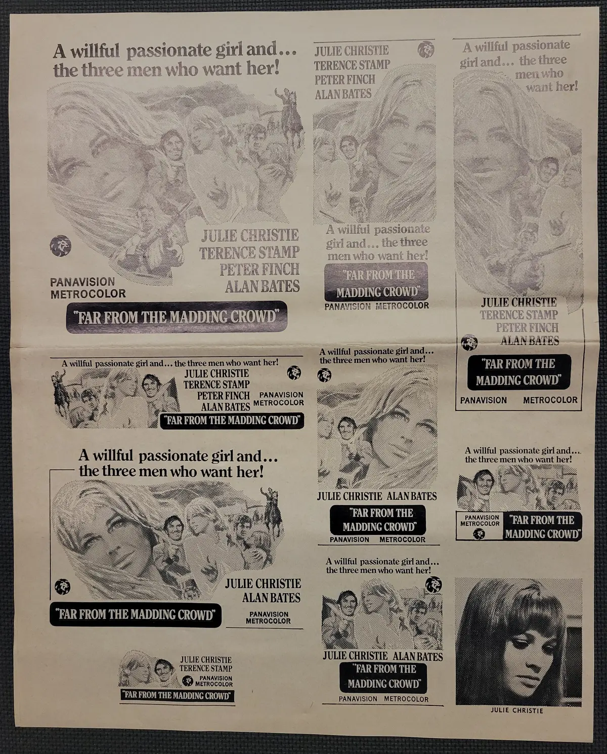"Far From The Maddening Crowd" Original Movie Ad Clip Art Print 1