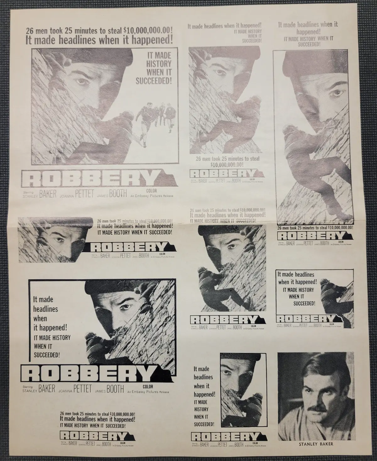 "Robbery" Original Movie Ad Clip Art Print 1