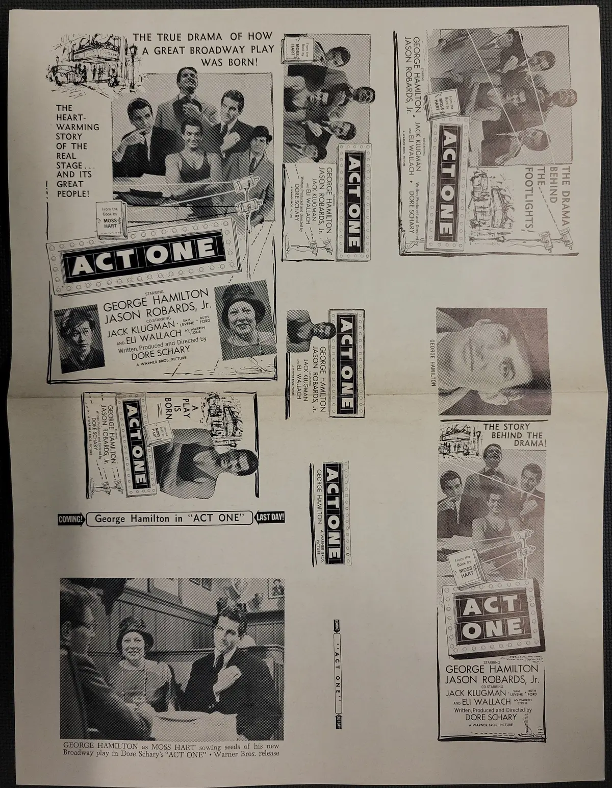 "Act One" Original Movie Ad Mat And Ad Clip Art Print 1