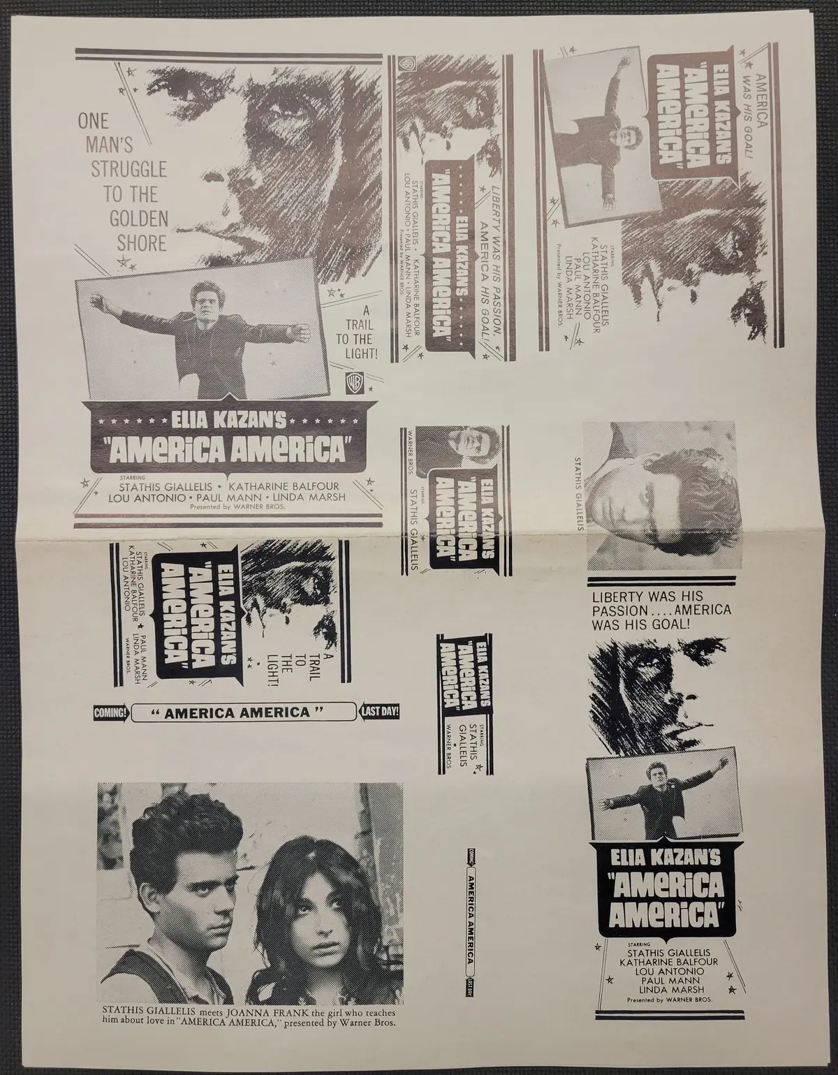 "America America" Original Movie Ad Clip Art Print 1