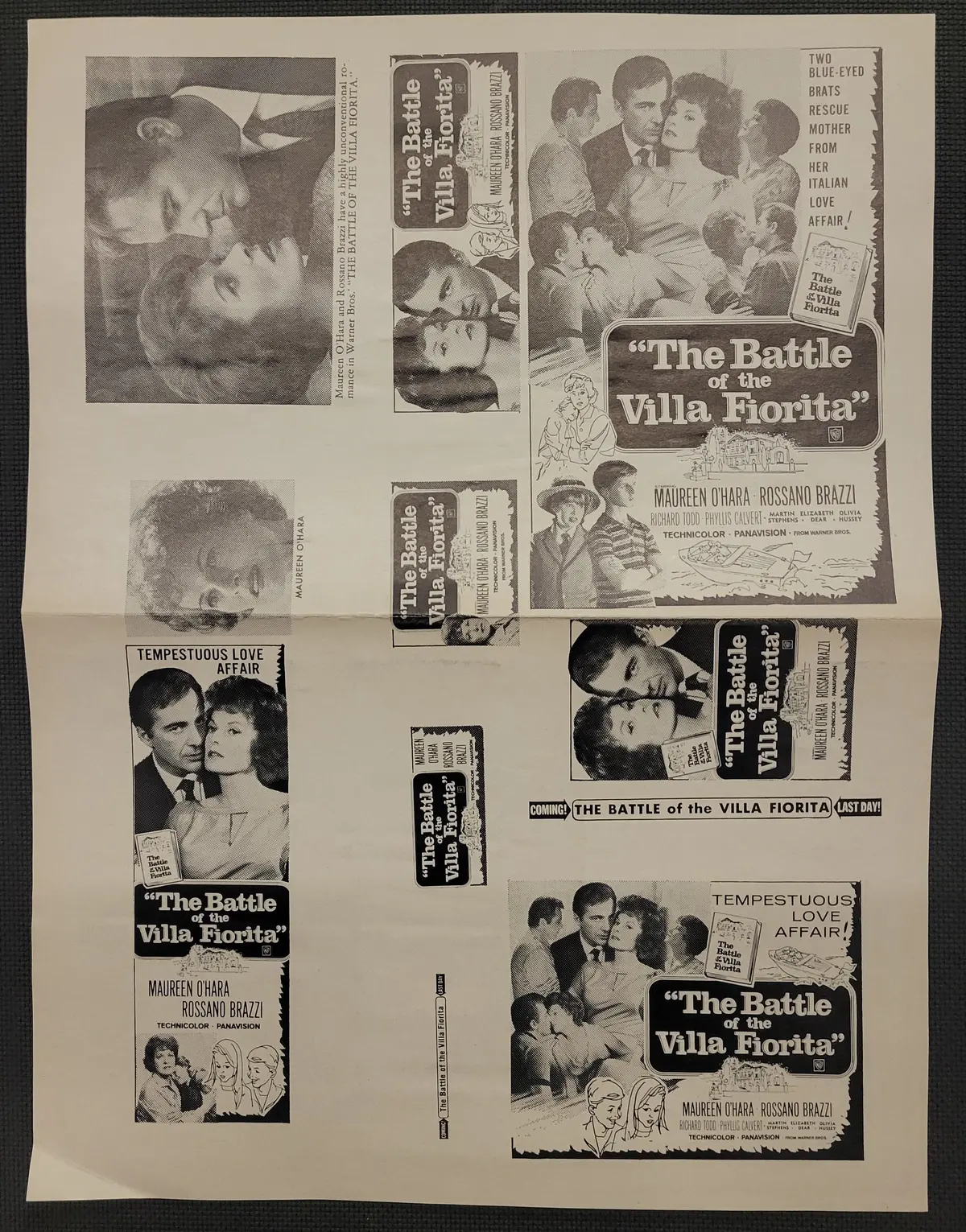 "The Battle Of Villa Fiorita" Original Movie Ad Clip Art Print 1