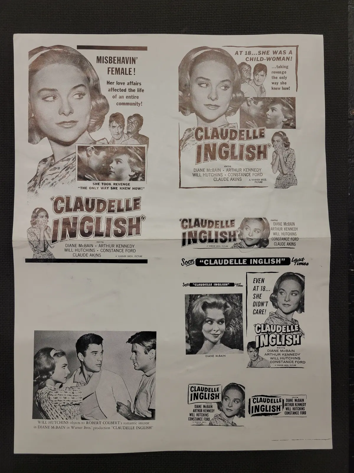 "Claudelle Inglish" Original Movie Ad Clip Art Print 1
