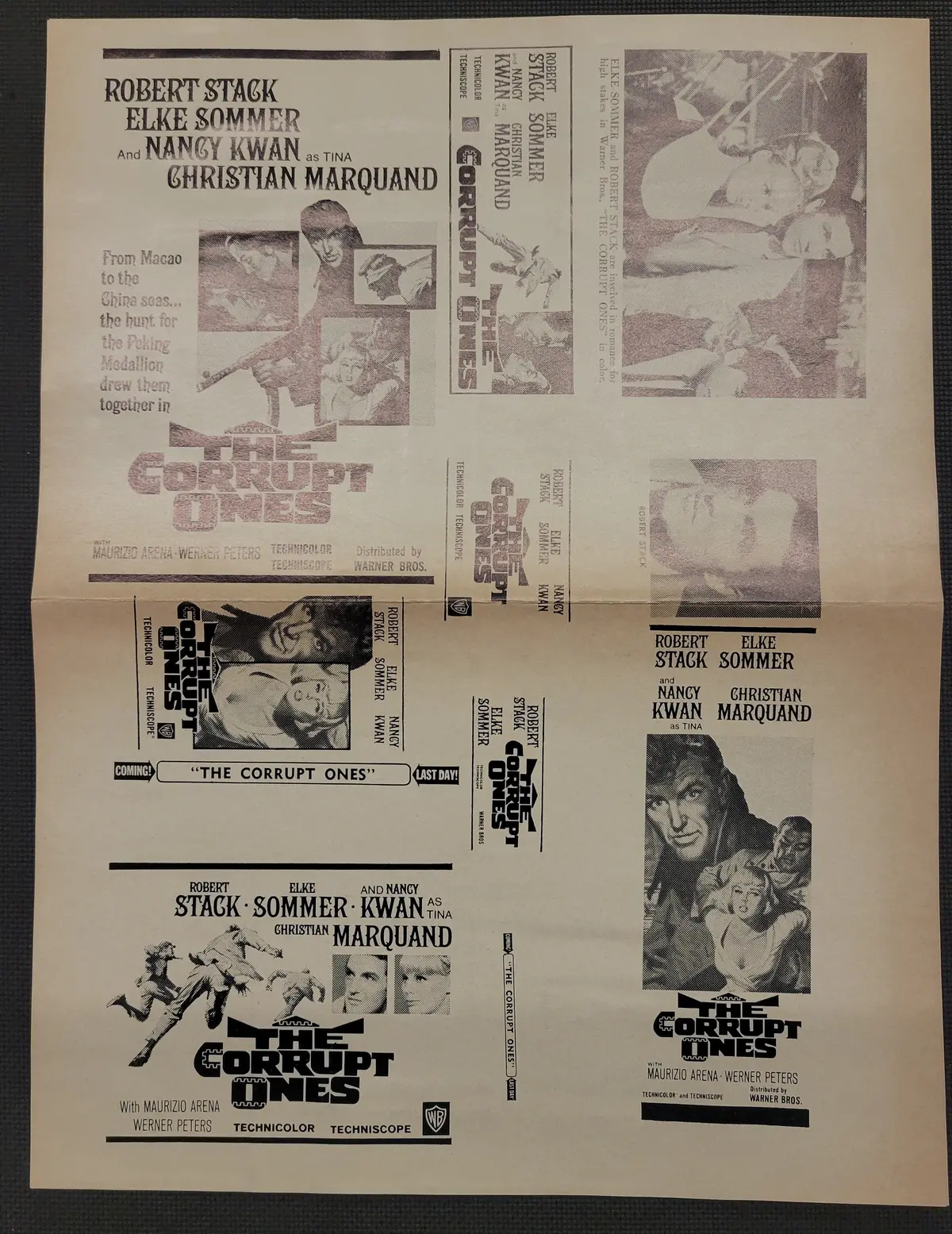 "The Corrupt Ones" Original Movie Ad Clip Art Print 1
