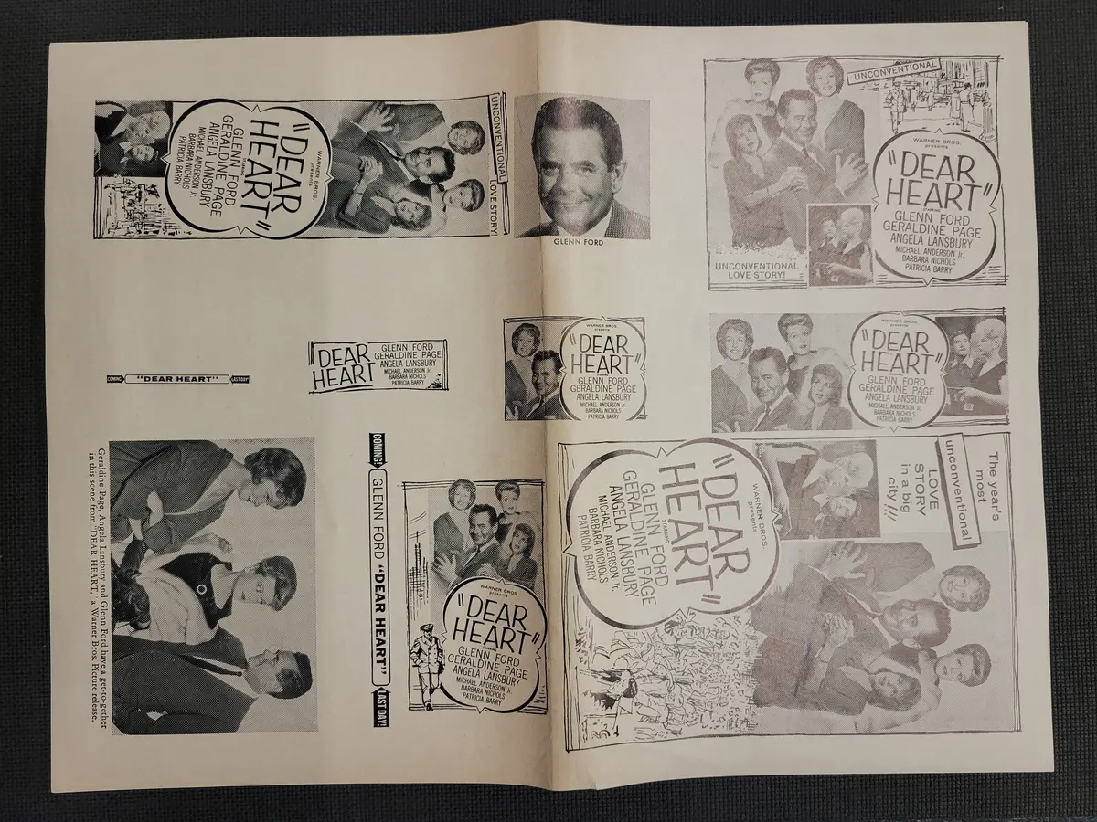 "Dear Heart" Original Movie Ad Mat Mold And Ad Clip Art Print 1