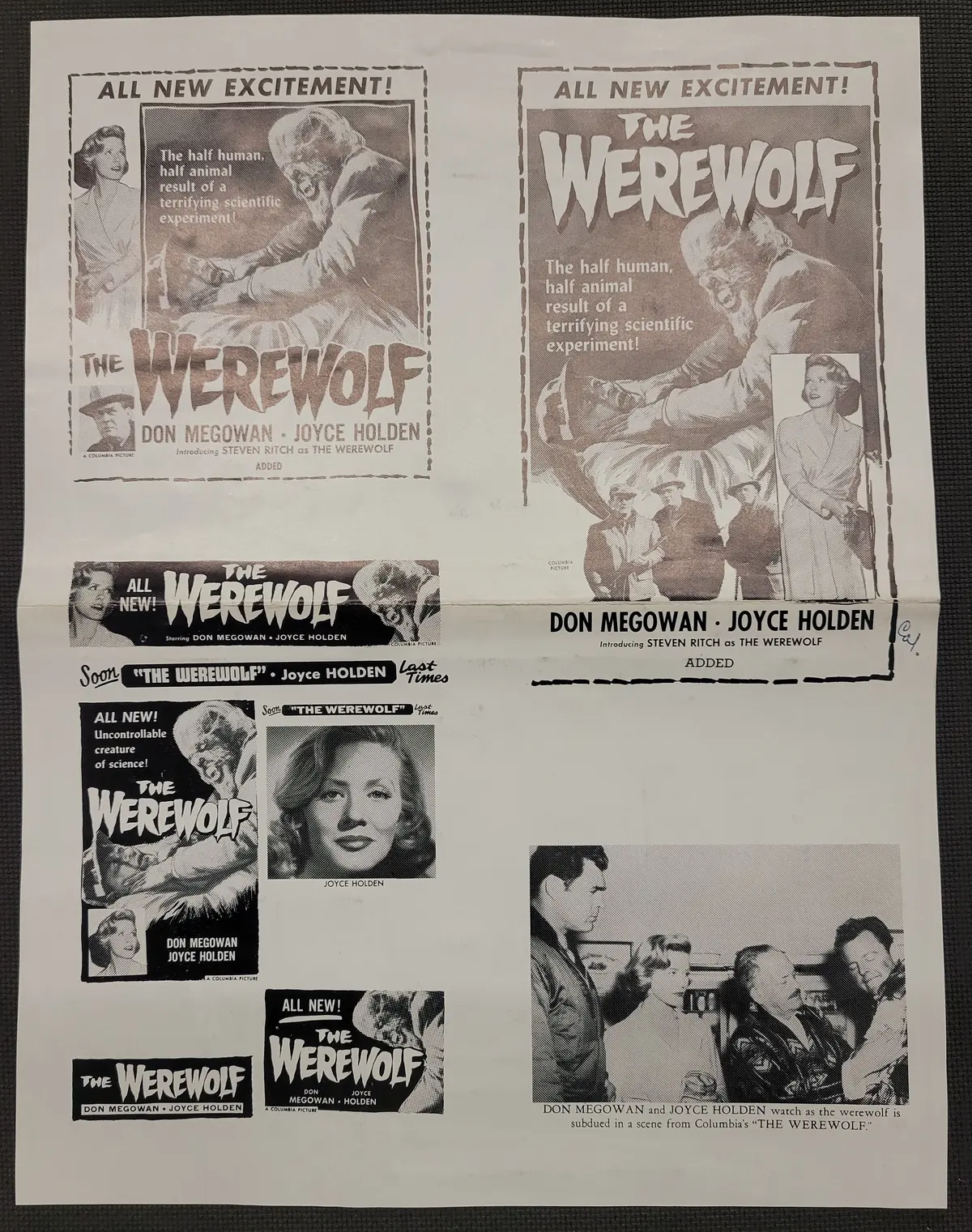 "The Werewolf" Original Movie Ad Clip Art Print 1