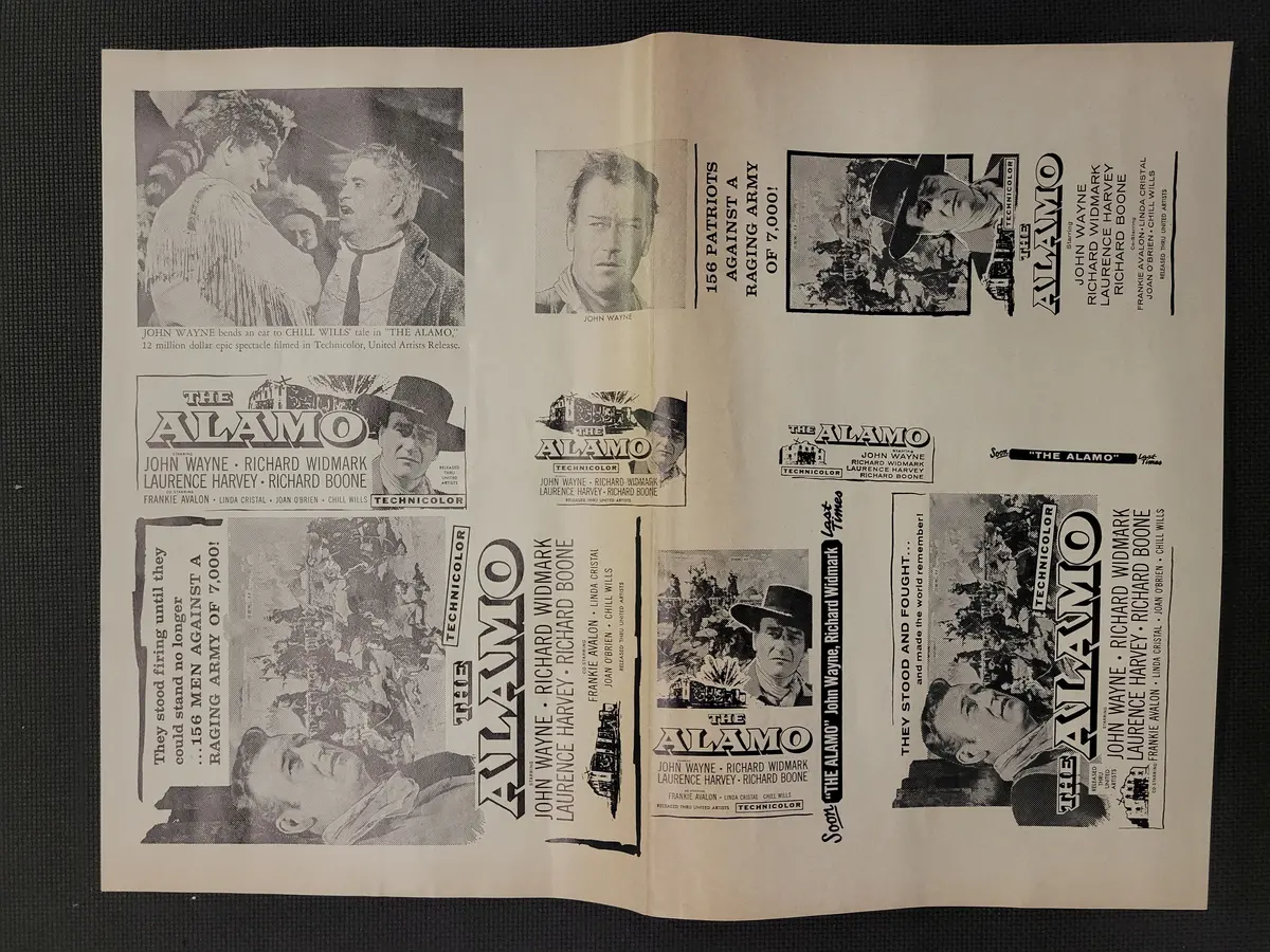 "The Alamo" Original Movie Ad Clip Art Print 1