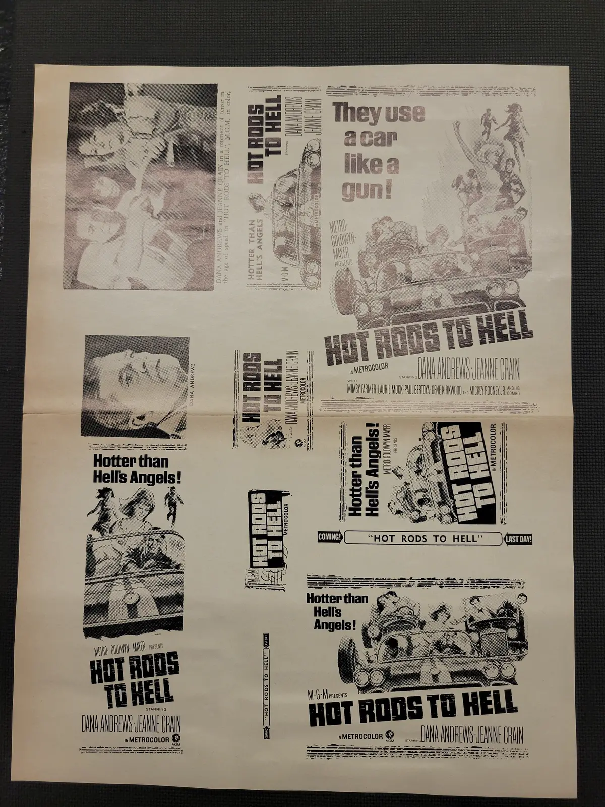 "Hot Rods To Hell" Original Movie Ad Clip Art Print 1