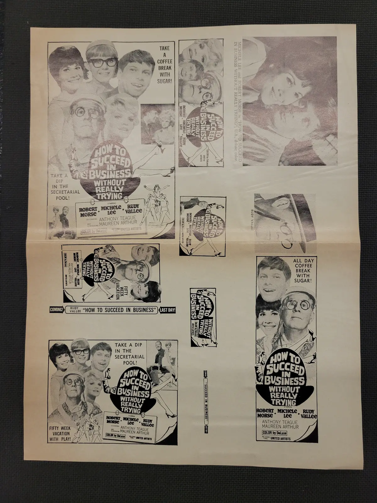 "How To Succeed In Business Without Really Trying" Original Movie Ad Mat Mold And Ad Clip Art Print 1