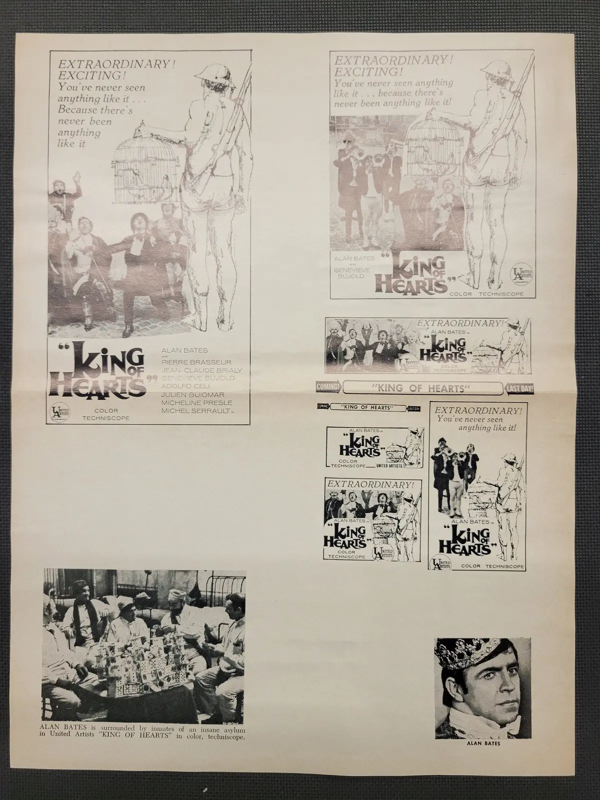 "King Of Hearts" Original Movie Ad Clip Art Print 1