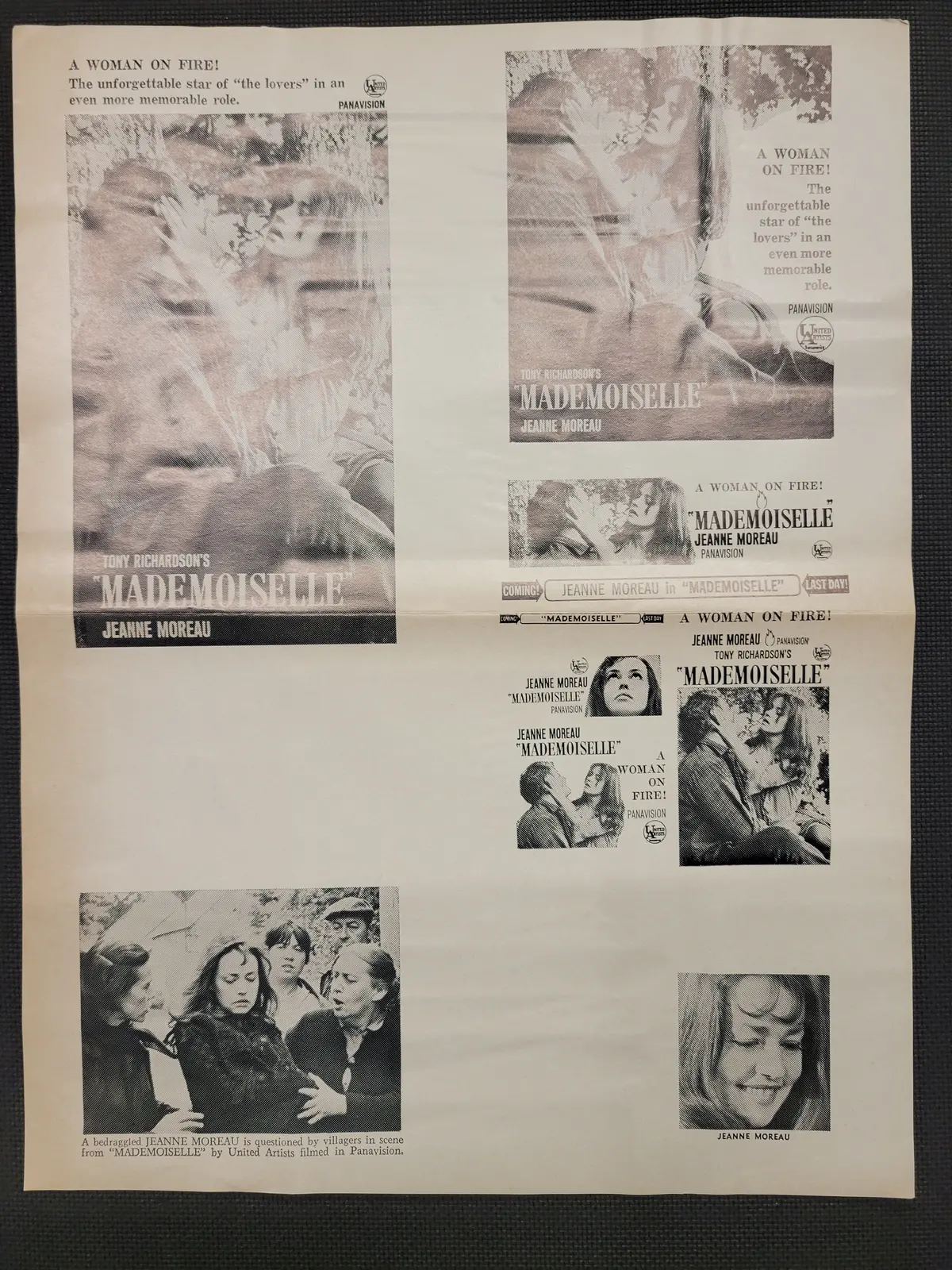 "Mademoiselle" Original Movie Ad Mat Mold And Ad Clip Art Print 1