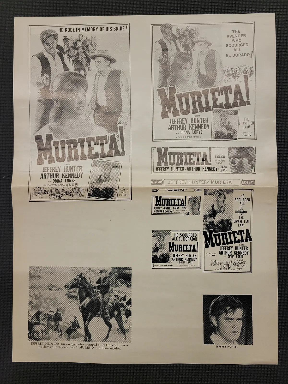"Murieta!" Original Movie Ad Mat Mold And Ad Clip Art Print 1