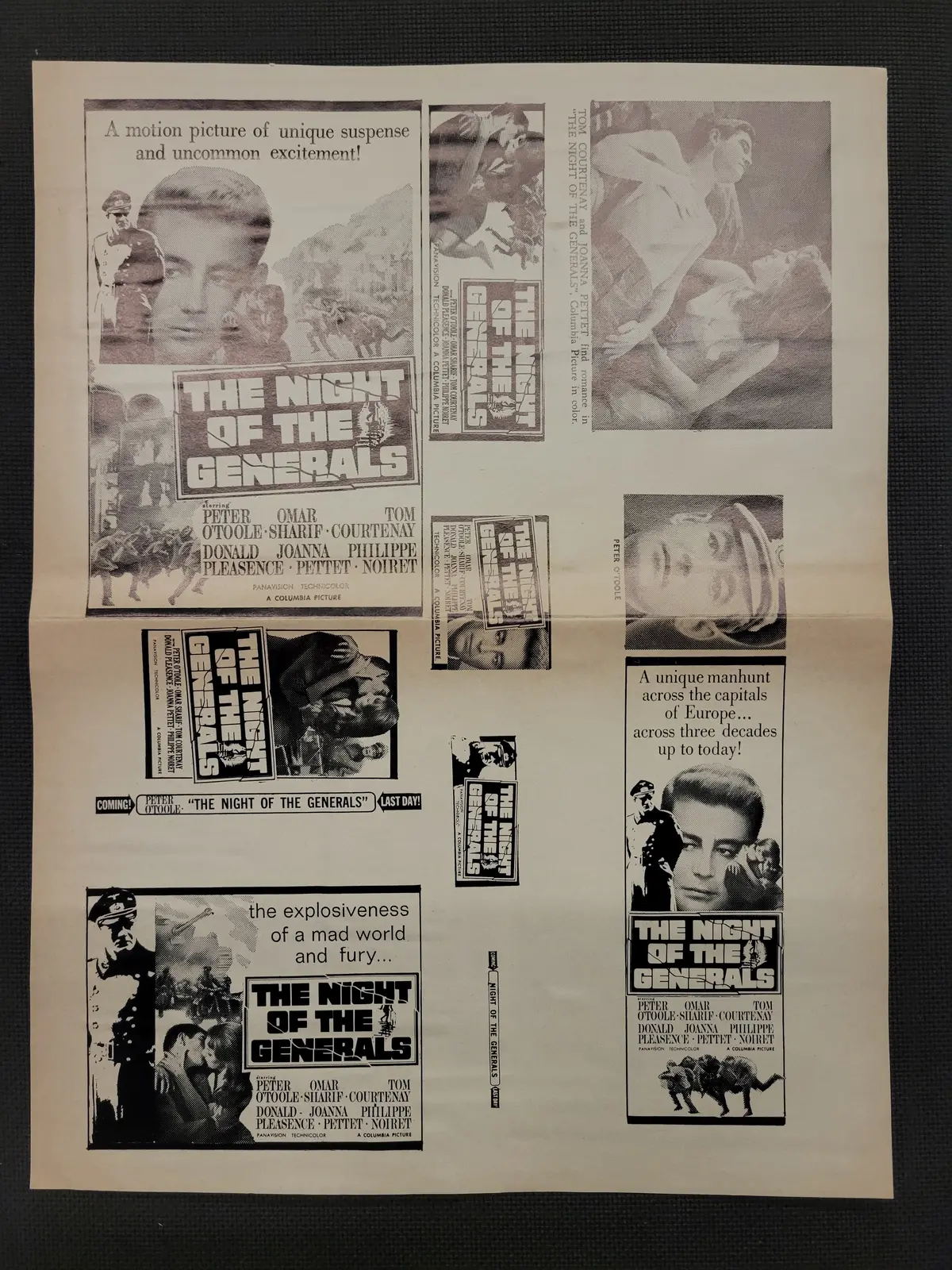 "The Night Of The Generals" Original Movie Ad Clip Art Print 1