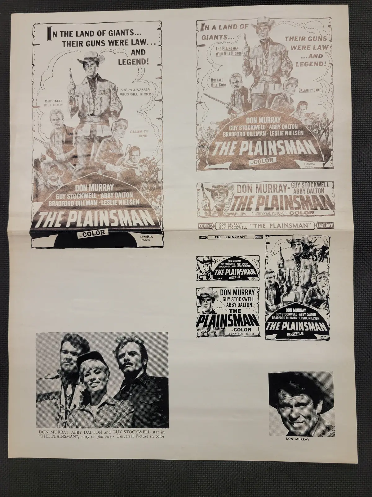 "The Plainsman" Original Movie Ad Mat Mold And Ad Clip Art Print 1