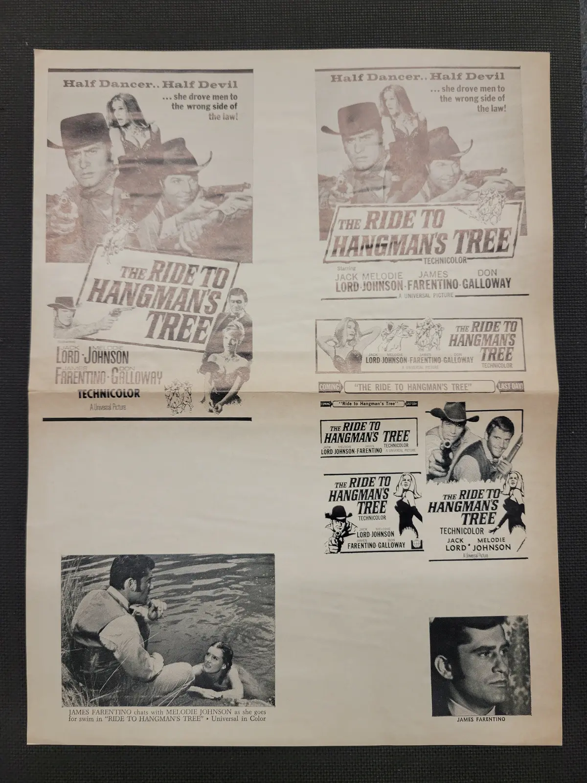 "The Ride To Hangman's Tree" Original Movie Ad Clip Art Print 1