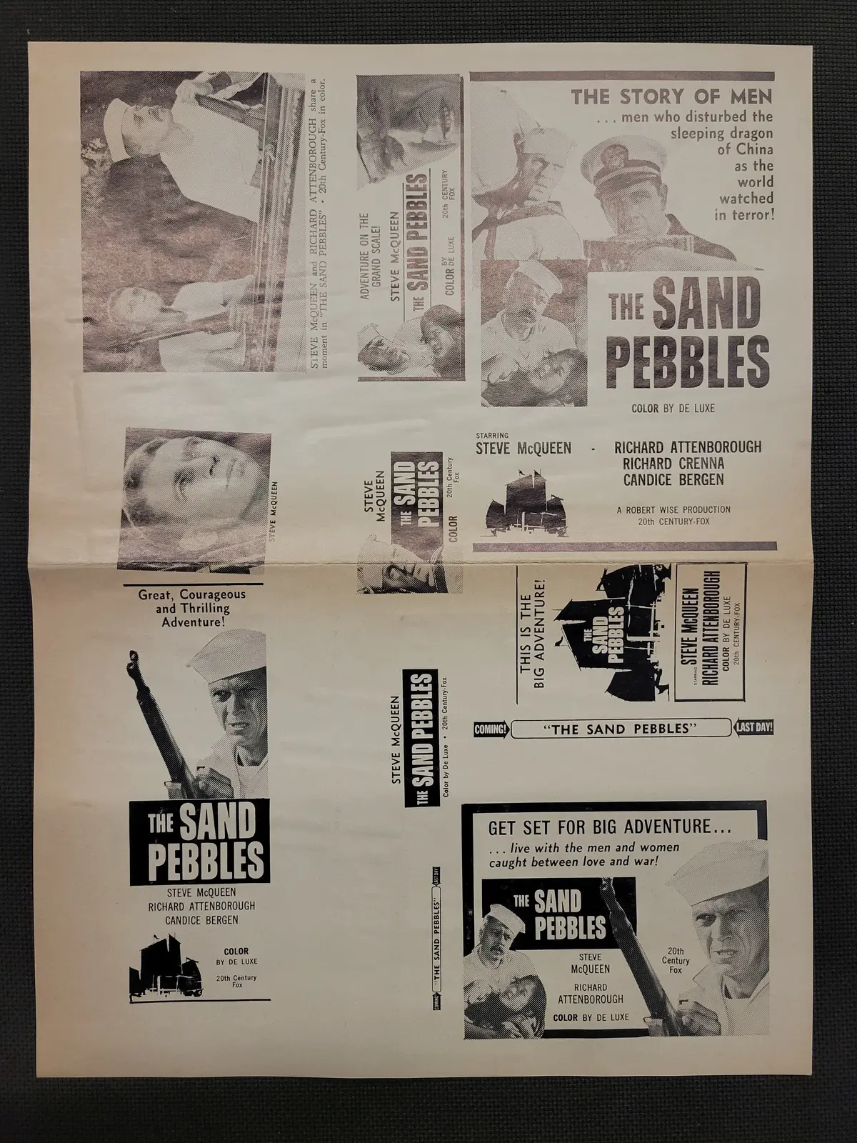 "The Sand Pebbles" Original Movie Ad Mat Mold And Ad Clip Art Print 1