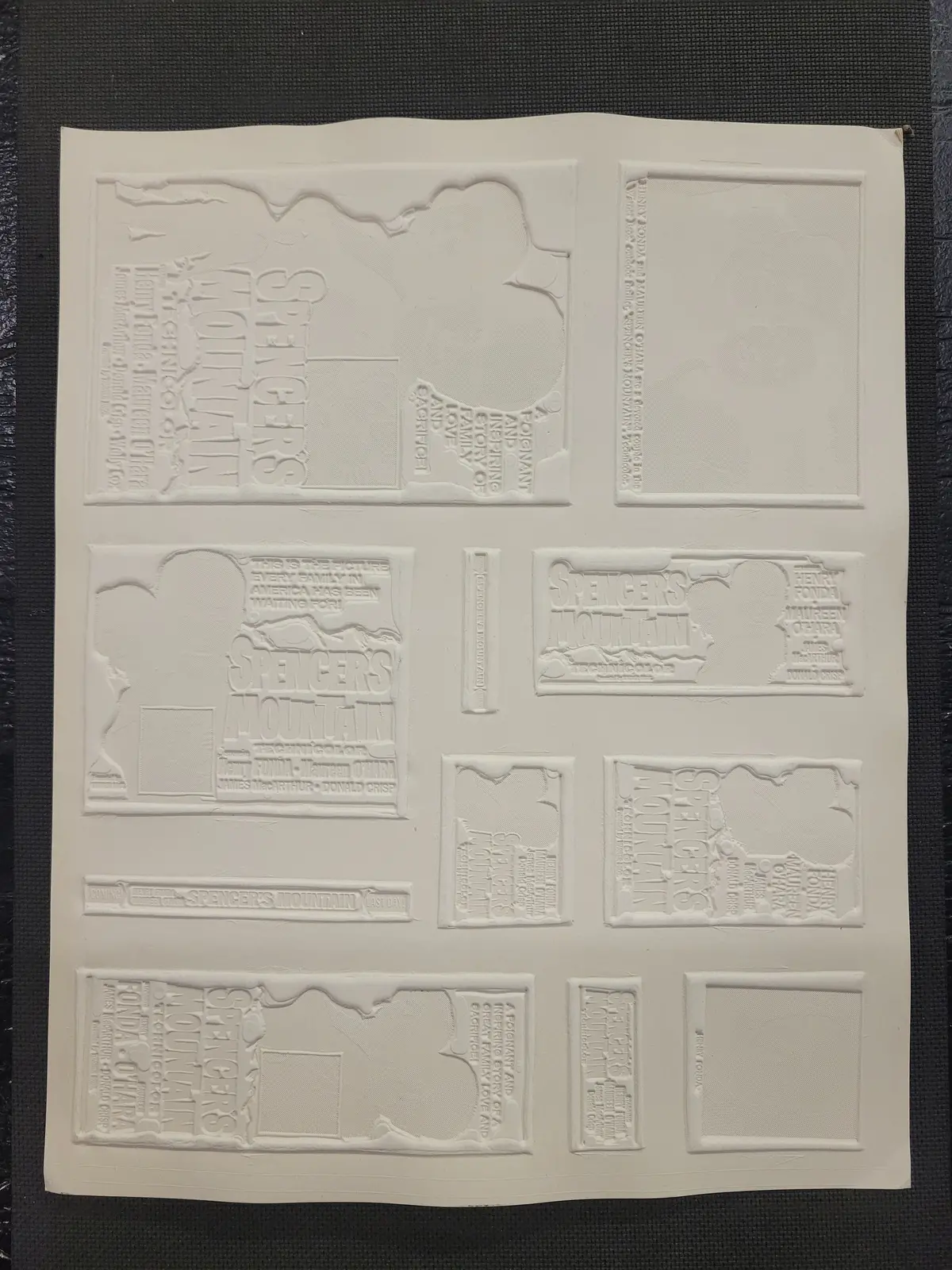 "Spencer's Mountain" Original Movie Ad Mat Mold And Ad Clip Art Print 2