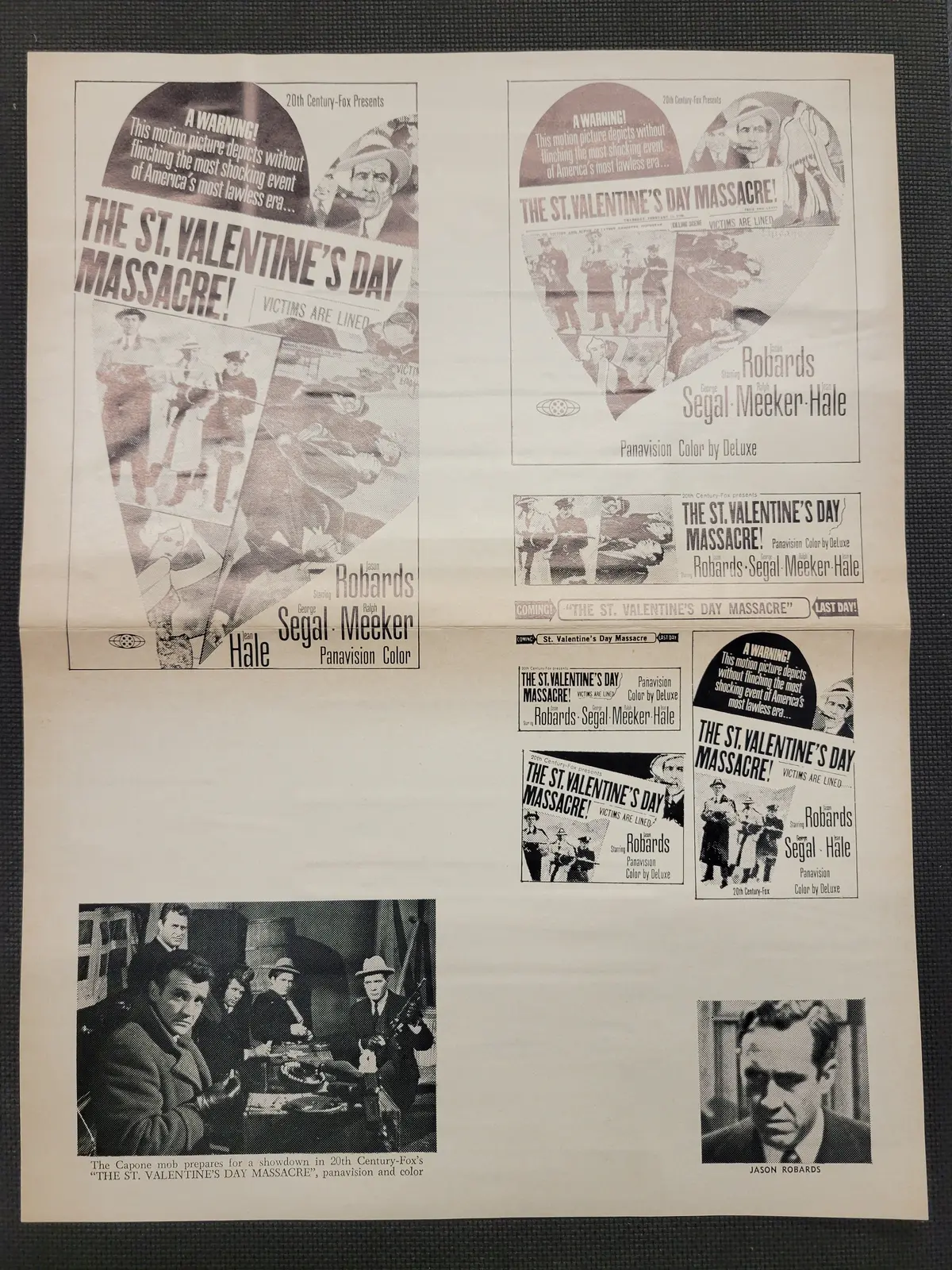 "The St Valentine's Day Massacre" Original Movie Ad Clip Art Print 1