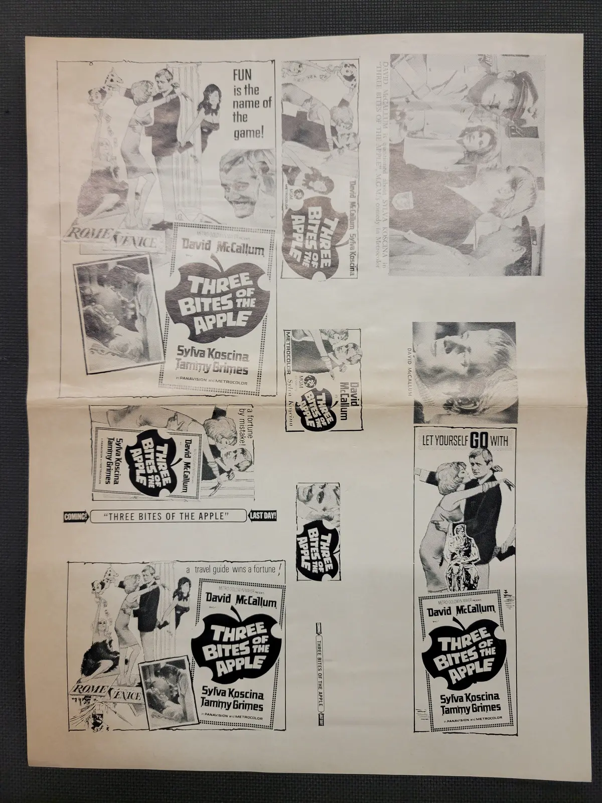 "Three Bites Of The Apple" Original Movie Ad Clip Art Print 1