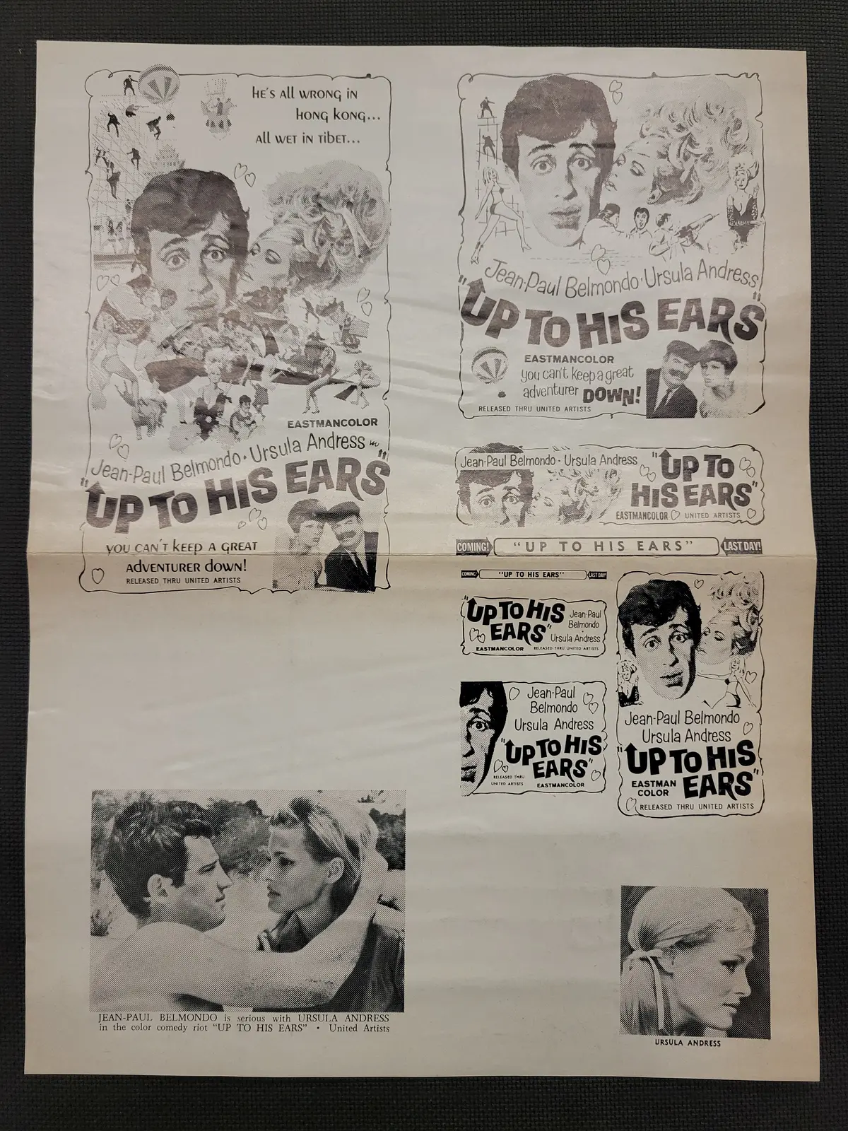 "Up To His Ears" Original Movie Ad Clip Art Print 1