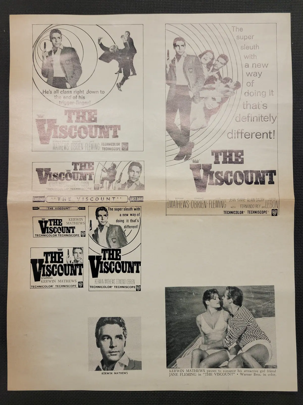 "The Viscount" Original Movie Ad Clip Art Print 1