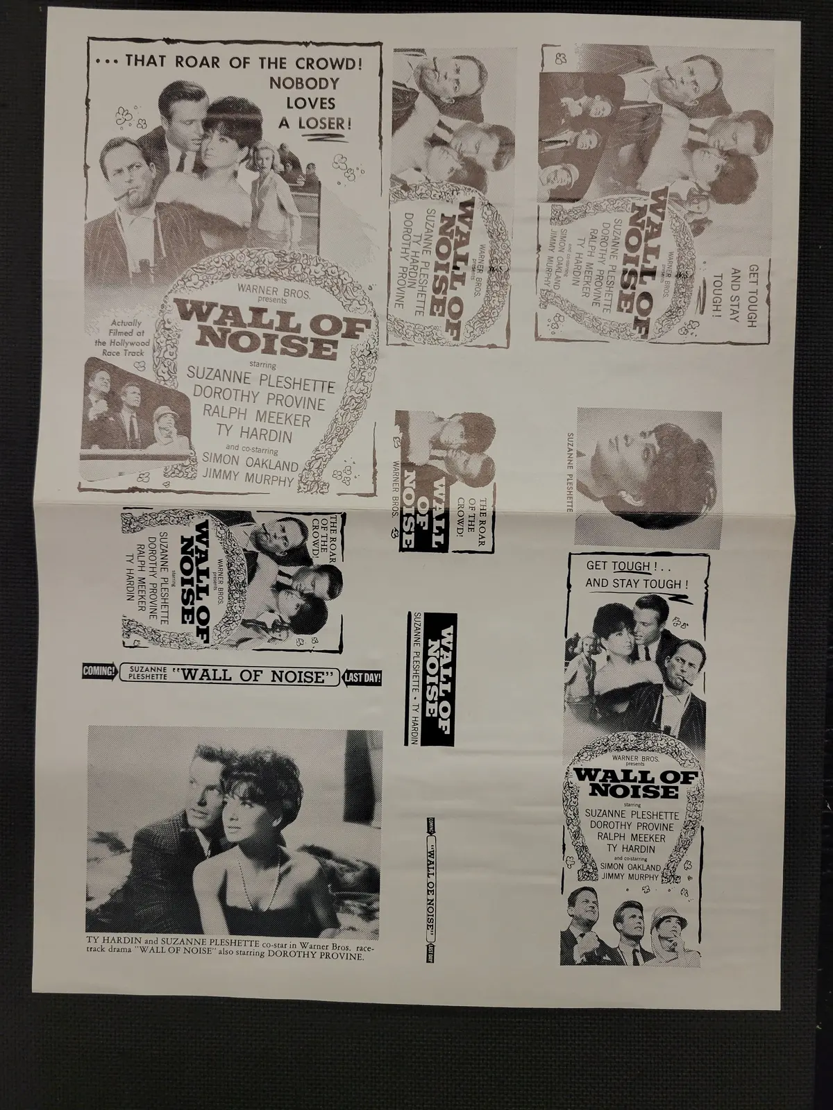 "Wall Of Noise" Original Movie Ad Mat Mold And Ad Clip Art Print 1