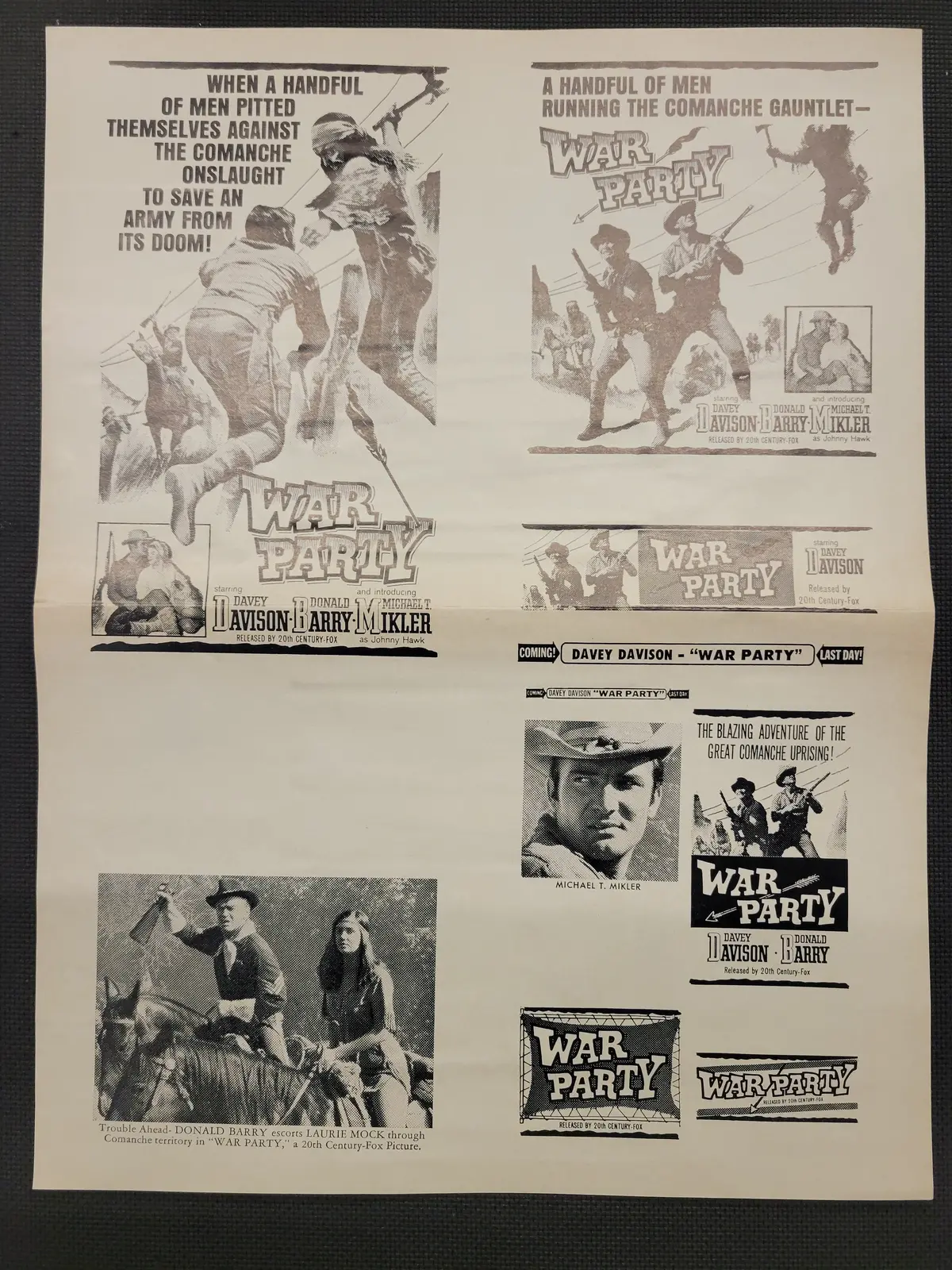 "War Party" Original Movie Ad Clip Art Print 1