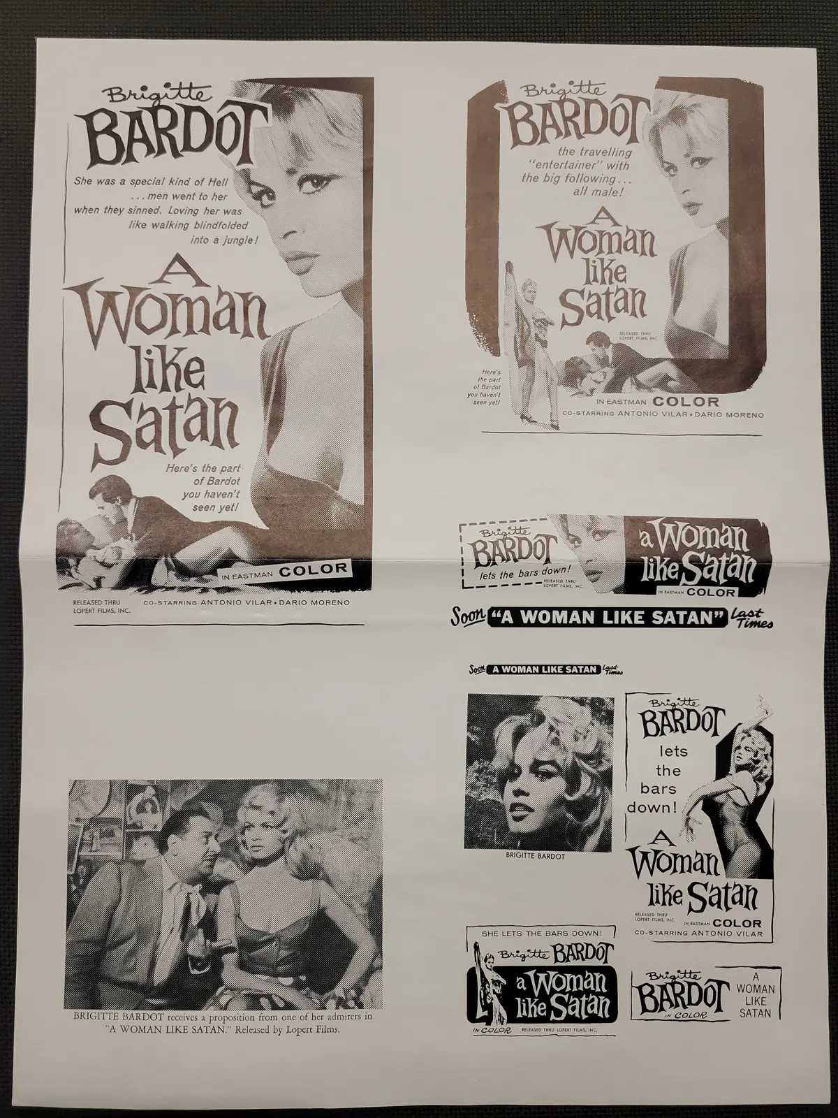 "A Woman Like Satan" Original Movie Ad Clip Art Print 1