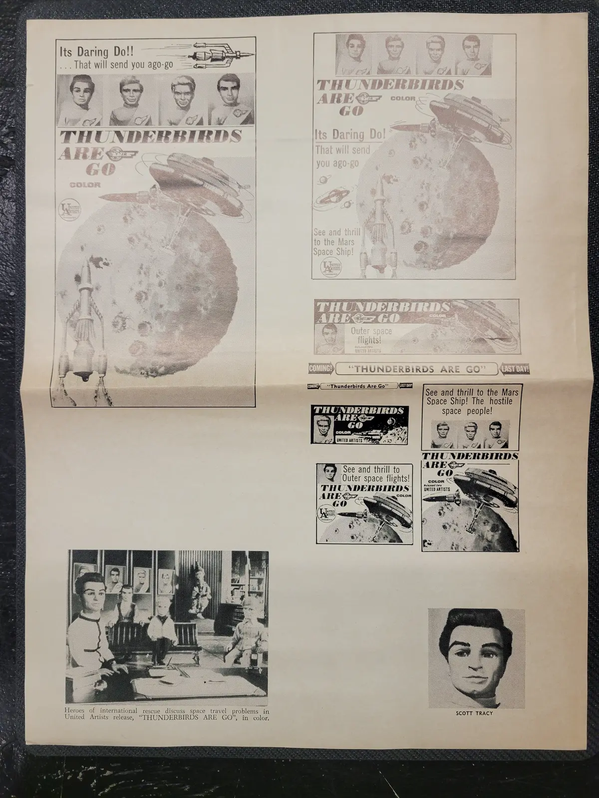 "Thunderbirds Are Go" Original Movie Ad Mat Mold And Ad Clip Art Print 1