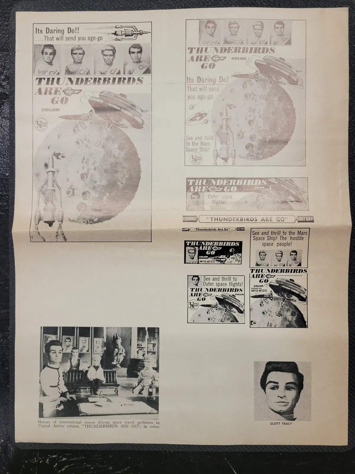 "Thunderbirds Are Go" Original Movie Ad Clip Art Print 1