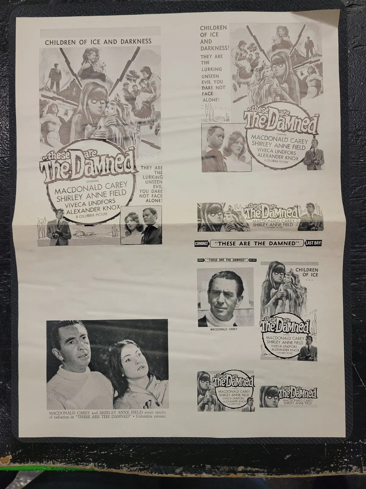 "These Are The Damned" Original Movie Ad Mat Mold And Ad Clip Art Print 1