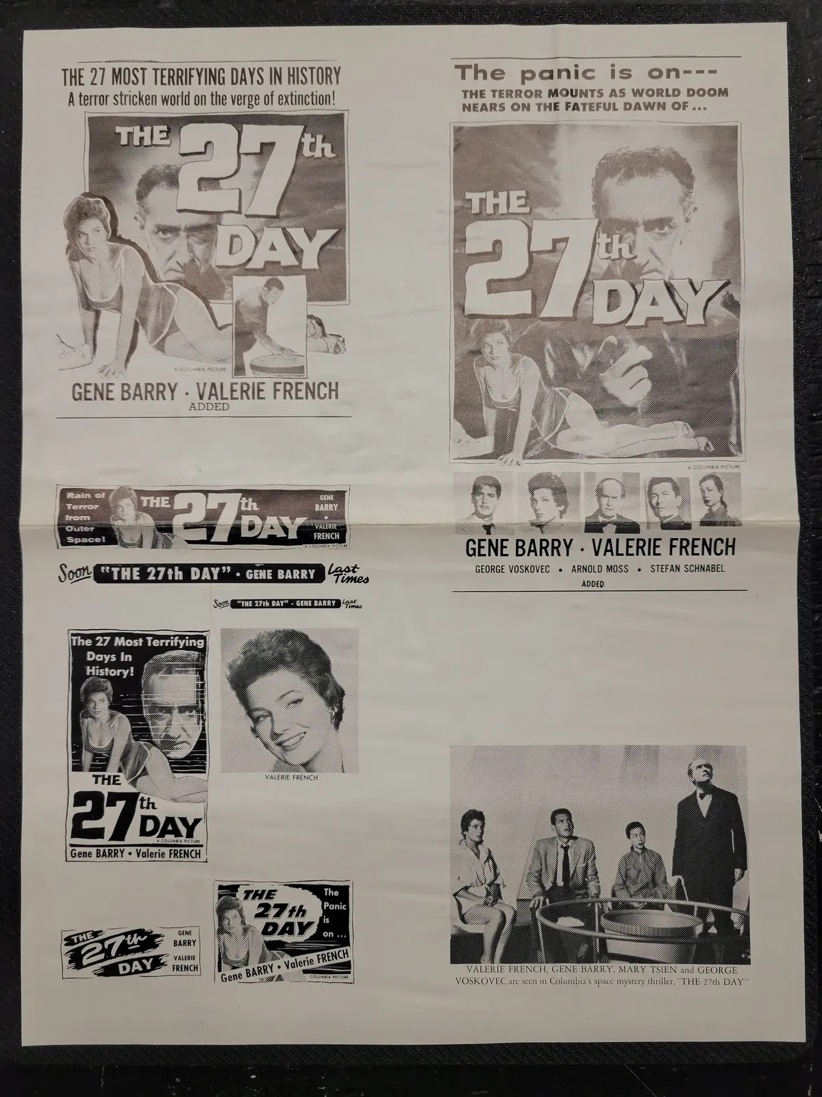 "The 27Th Day" Original Movie Ad Clip Art Print 1
